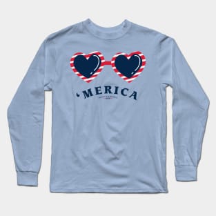 4th Of July gift Sunglasses Merica Fun T-Shirt Long Sleeve T-Shirt